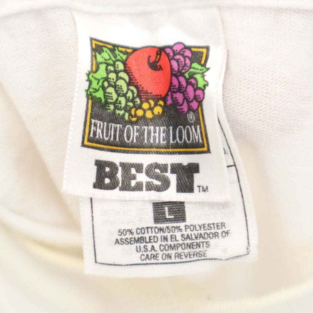 フルーツオブザルーム 90s 半袖 シングルステッチ Tシャツ L ホワイト FRUIT OF THE LOOM BEST オールド ヴィンテージ メンズ