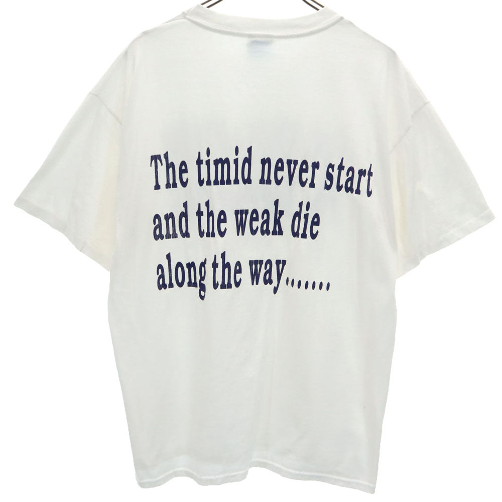 Hanes ヘインズ 90s SALESIANUM SWIMMING 半袖 シングルステッチ Tシャツ L ホワイト オールド ヴィンテージ メンズ