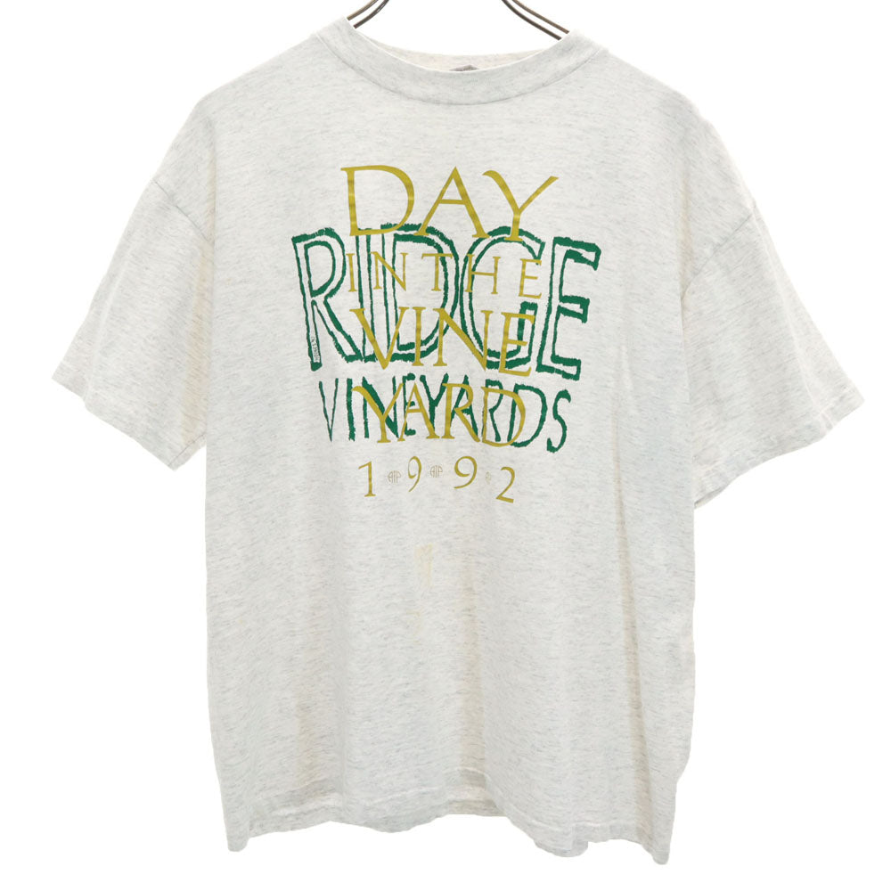 ONEITA オニータ 90s USA製 半袖 シングルステッチ Tシャツ L ライトグレー POWER-T オールド ヴィンテージ メンズ