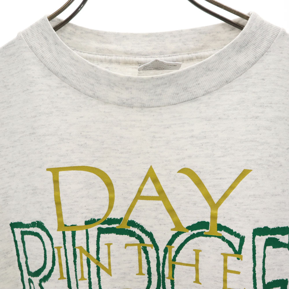 ONEITA オニータ 90s USA製 半袖 シングルステッチ Tシャツ L ライトグレー POWER-T オールド ヴィンテージ メンズ