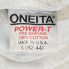 オニータ 90s USA製 半袖 シングルステッチ Tシャツ L ライトグレー ONEITA POWER-T オールド ヴィンテージ メンズ