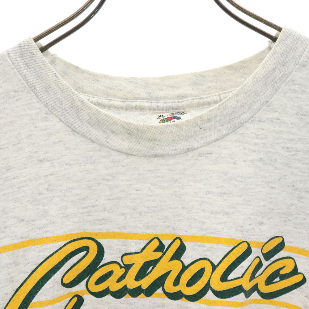 FRUIT OF THE LOOM フルーツオブザルーム 90s USA製 半袖 シングルステッチ Tシャツ XL ライトグレー オールド ヴィンテージ メンズ