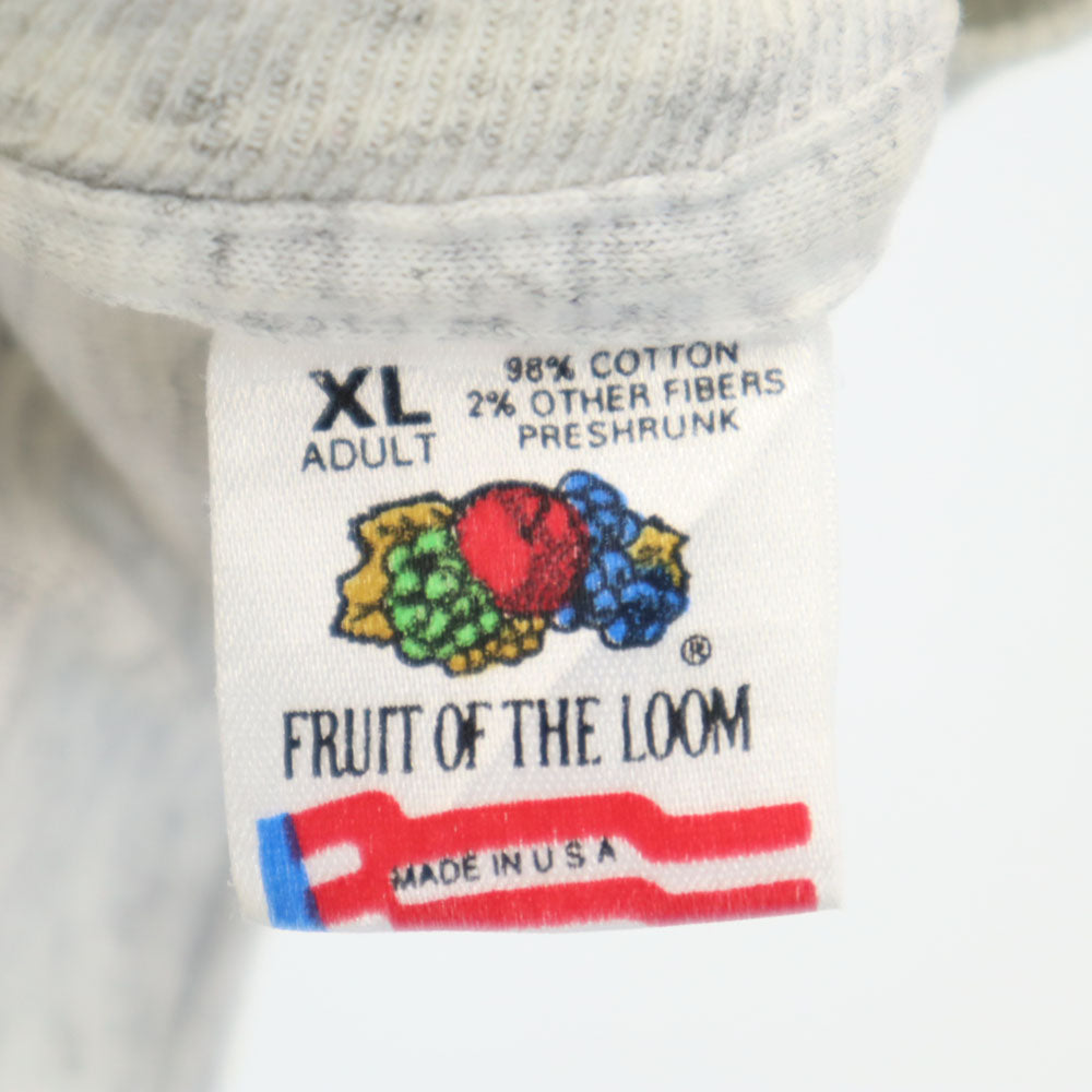 フルーツオブザルーム 90s USA製 半袖 シングルステッチ Tシャツ XL ライトグレー FRUIT OF THE LOOM オールド ヴィンテージ メンズ