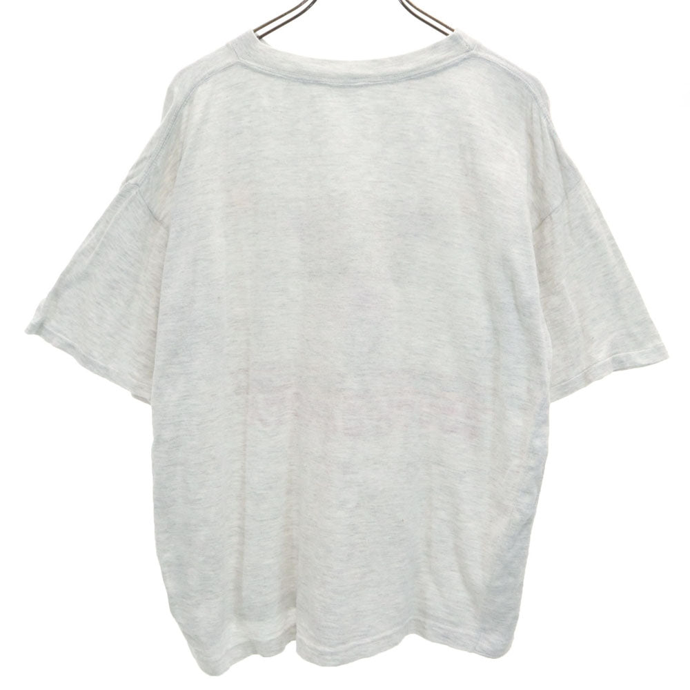 マイアミ 90s ネイティブプリント 半袖 シングルステッチ Tシャツ XL ライトグレー オールド ヴィンテージ メンズ