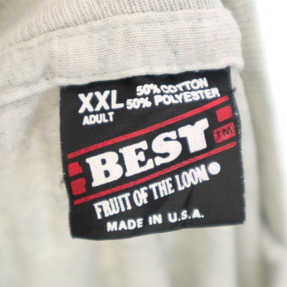 FRUIT OF THE LOOM フルーツオブザルーム 90s USA製 半袖 シングルステッチ Tシャツ XXL グレー BEST ビッグサイズ オールド ヴィンテージ メンズ