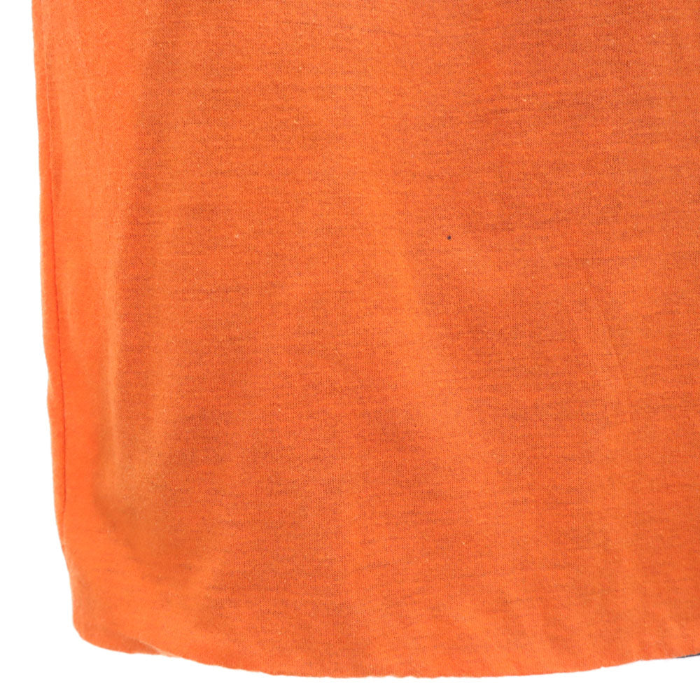 OLD オールド 80s カレッジプリント 半袖 リバーシブル Tシャツ オレンジ オールド ヴィンテージ メンズ