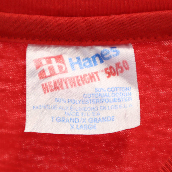 ヘインズ 90s USA製 RED GARTER 半袖 Tシャツ XL レッド Hanes シングルステッチ オールド ヴィンテージ メンズ