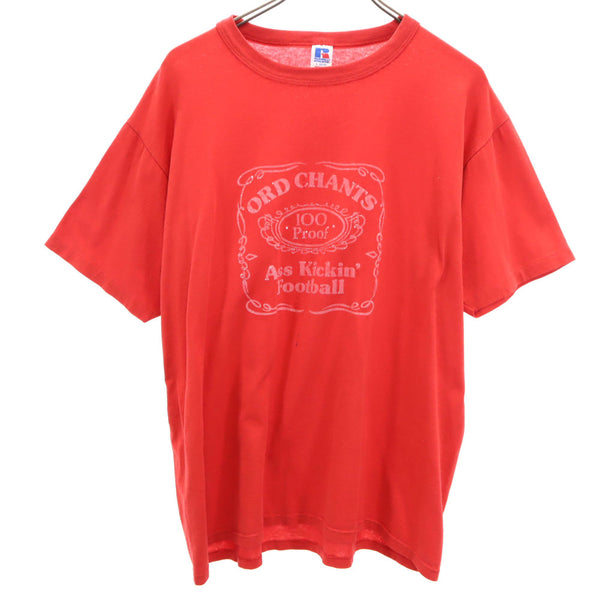 ラッセルアスレチック 90s USA製 半袖 シングルステッチ Tシャツ L レッド RUSSELL ATHLETIC オールド ヴィンテージ メンズ