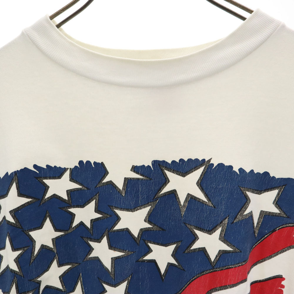 ONEITA オニータ 90s USA製 星条旗 半袖 Tシャツ XL ホワイト POWER-T シングルステッチ オールド ヴィンテージ メンズ
