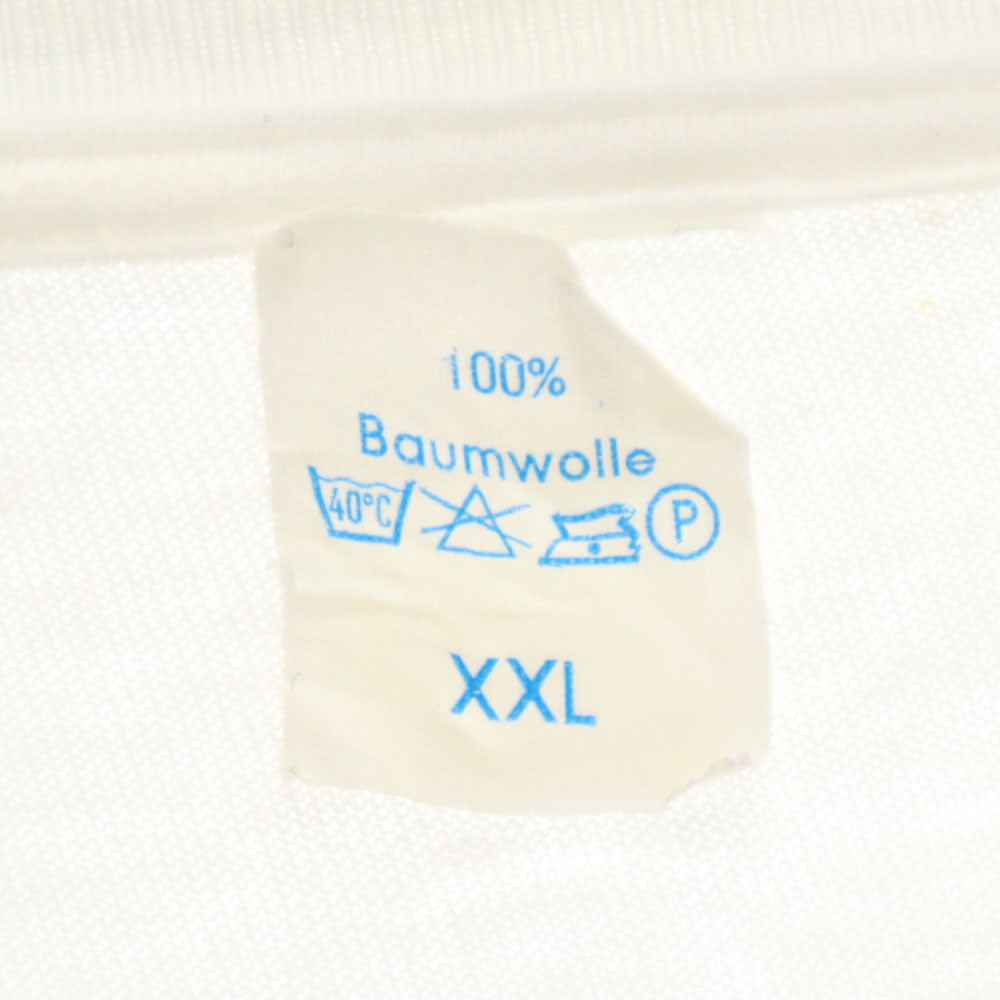 OLD オールド 90s プリント 半袖 シングルステッチ Tシャツ XXL ホワイト ビッグサイズ ヴィンテージ メンズ
