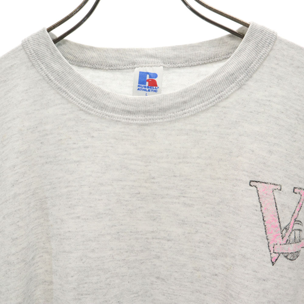 ラッセルアスレチック 90s USA製 半袖 シングルステッチ Tシャツ L グレー RUSSELL ATHLETIC バレーボール オールド ヴィンテージ メンズ