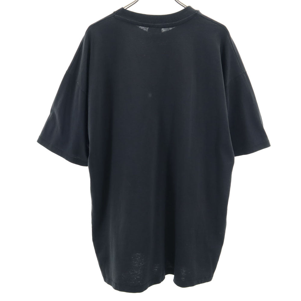 Hanes ヘインズ 80s USA製 半袖 シングルステッチ Tシャツ XXL ブラック ビックサイズ オールド ヴィンテージ メンズ