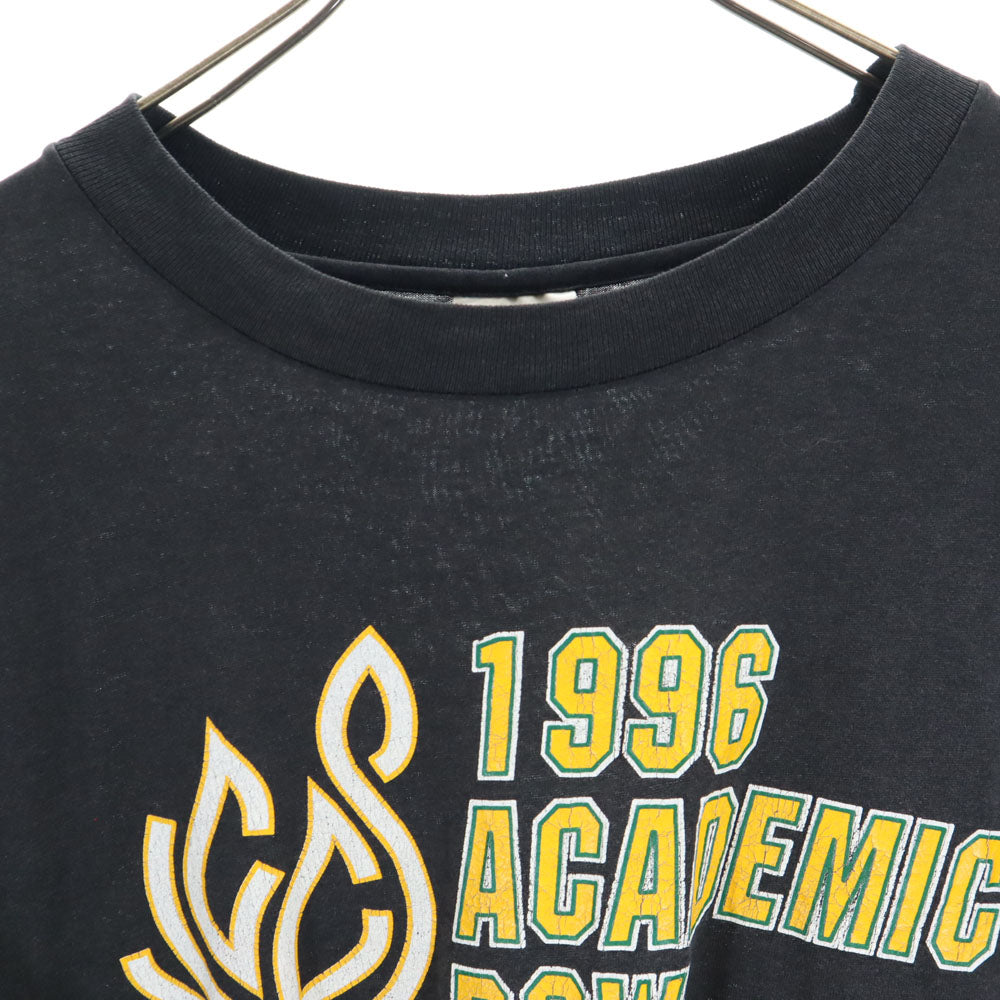 Hanes ヘインズ 90s USA製 半袖 シングルステッチ Tシャツ XL 黒 オールド ヴィンテージ メンズ