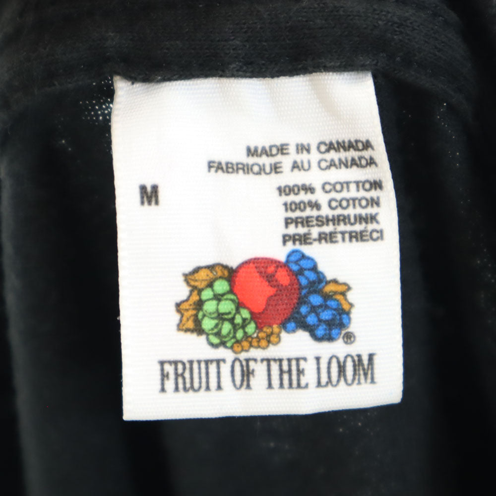 フルーツオブザルーム 90s 半袖 シングルステッチ Tシャツ M 黒 FRUIT OF THE LOOM オールド ヴィンテージ メンズ