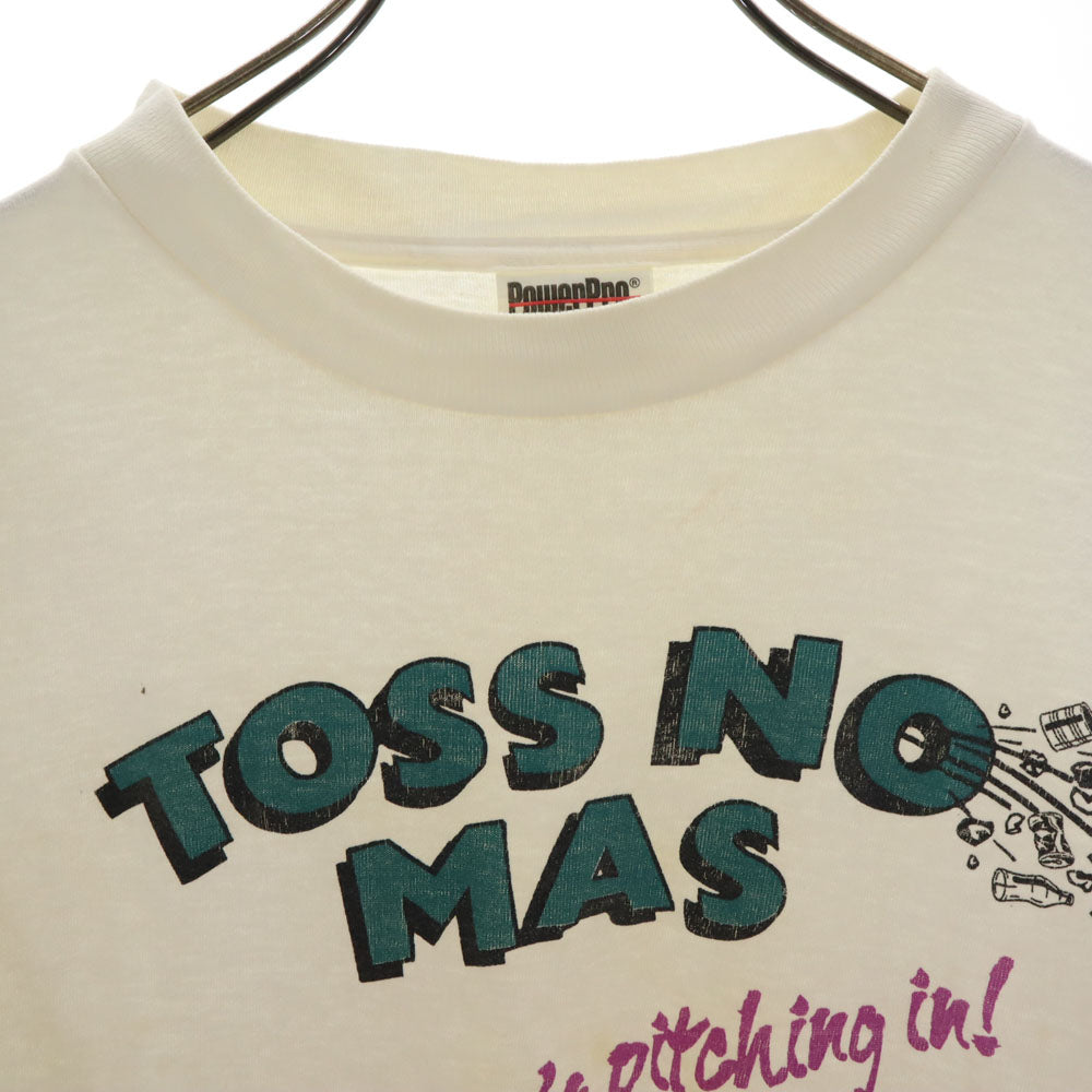 パワープロ バイ オニータ 90s 半袖 シングルステッチ Tシャツ XL ホワイト オールド ヴィンテージ メンズ