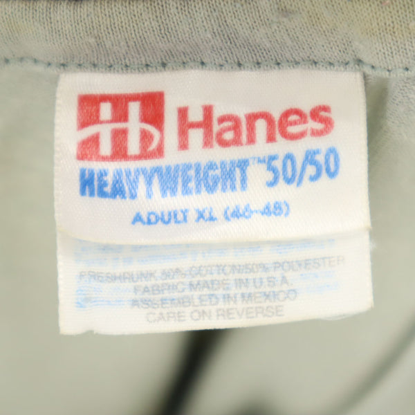 ヘインズ 90s 半袖 シングルステッチ Tシャツ XL グリーングレー系 Hanes オールド ヴィンテージ メンズ