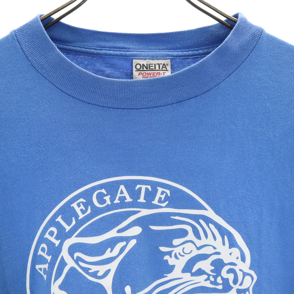 オニータ 90s USA製 APPLEGATE COUGARS 半袖 Tシャツ XL ブルー ONEITA POWER-T シングルステッチ オールド ヴィンテージ メンズ