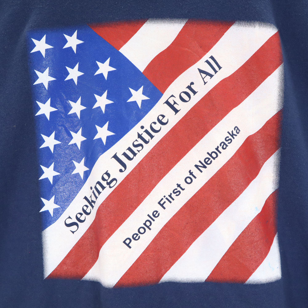 FRUIT OF THE LOOM フルーツオブザルーム 90s 星条旗 半袖 シングルステッチ Tシャツ XL ネイビー BEST オールド ヴィンテージ メンズ