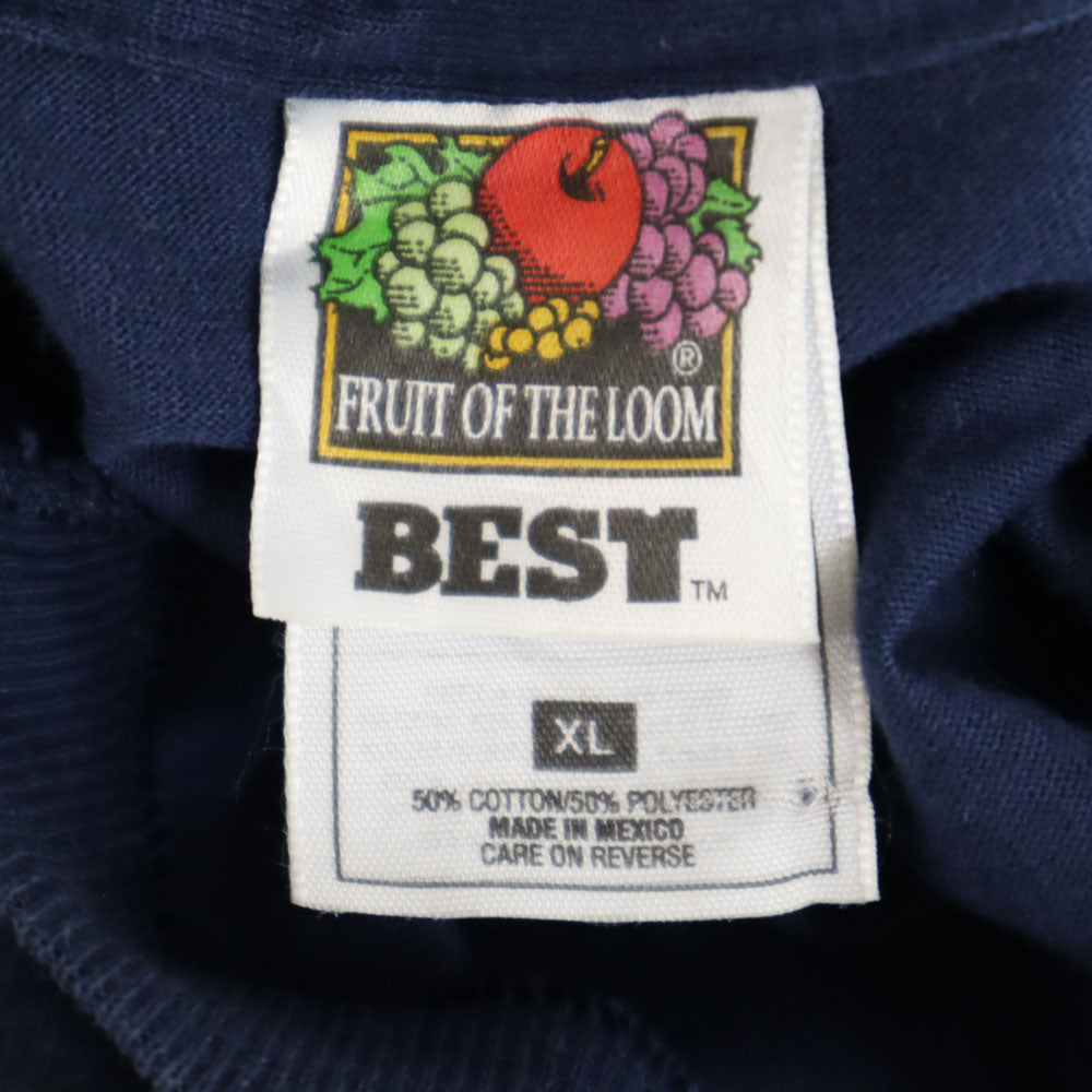 FRUIT OF THE LOOM フルーツオブザルーム 90s 星条旗 半袖 シングルステッチ Tシャツ XL ネイビー BEST オールド ヴィンテージ メンズ
