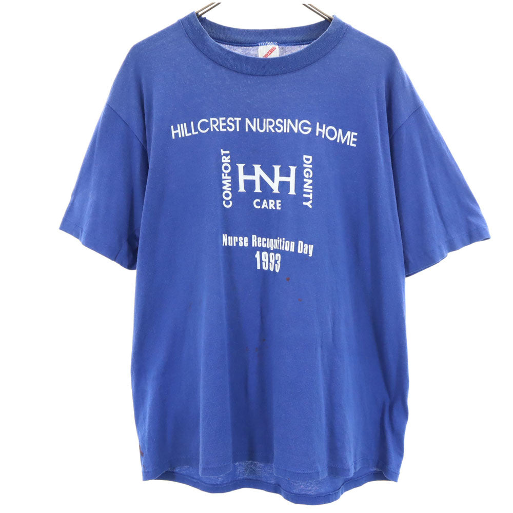 JERZEES ジャージーズ 90s USA製 半袖 Tシャツ XL ブルー シングルステッチ オールド ヴィンテージ メンズ