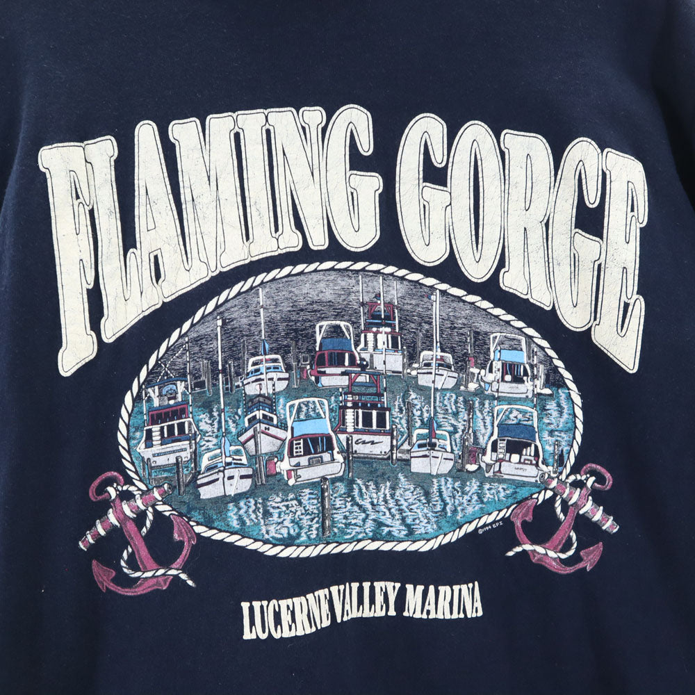 EAGLE イーグル 90s USA製 半袖 シングルステッチ Tシャツ L ネイビー オールド ヴィンテージ メンズ