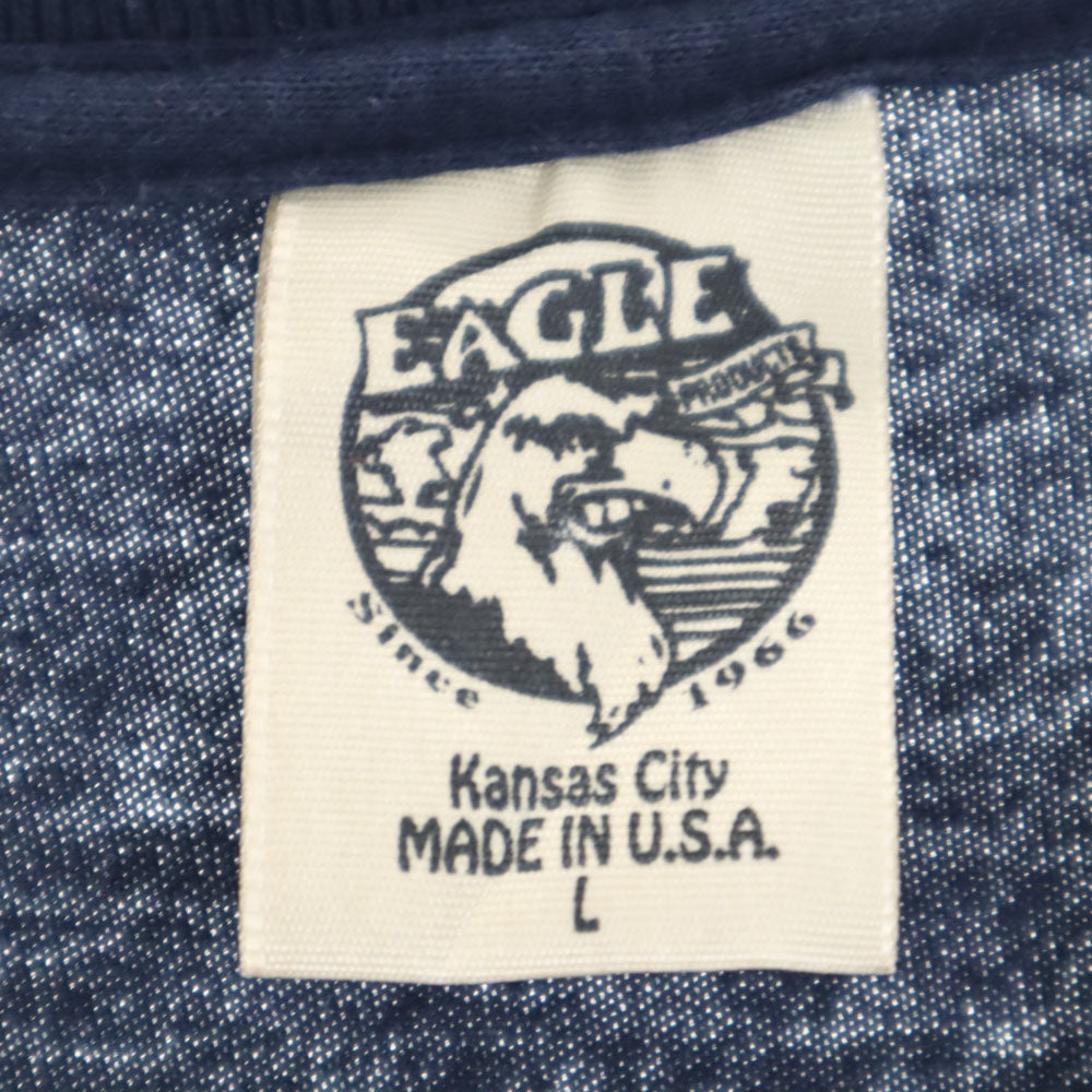 EAGLE イーグル 90s USA製 半袖 シングルステッチ Tシャツ L ネイビー オールド ヴィンテージ メンズ