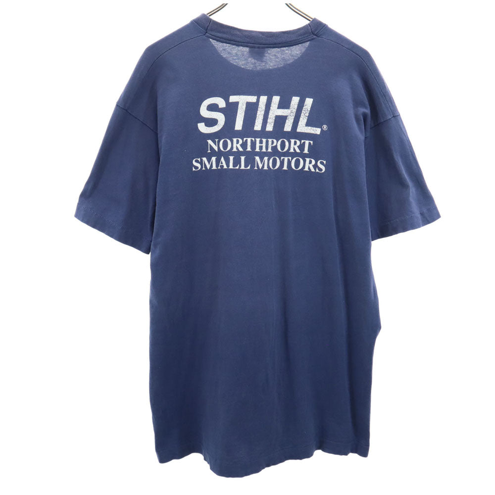 フルーツオブザルーム 90s USA製 半袖 Tシャツ XL ネイビー FRUIT OF THE LOOM シングルステッチ オールド ヴィンテージ メンズ