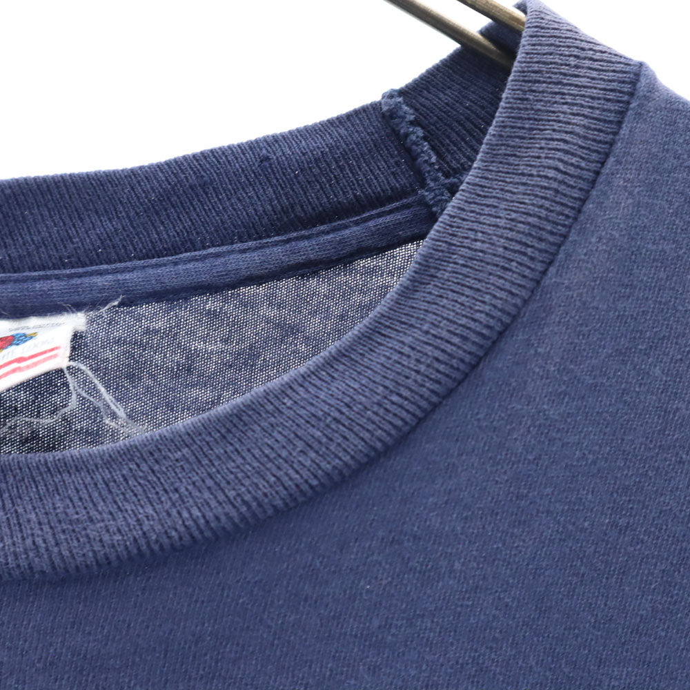 フルーツオブザルーム 90s USA製 半袖 Tシャツ XL ネイビー FRUIT OF THE LOOM シングルステッチ オールド ヴィンテージ メンズ
