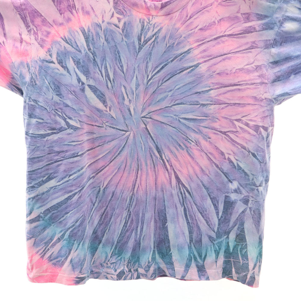 フルーツオブザルーム 90s USA製 総柄 半袖 タイダイ Tシャツ XL パープル系 FRUIT OF THE LOOM シングルステッチ オールド メンズ