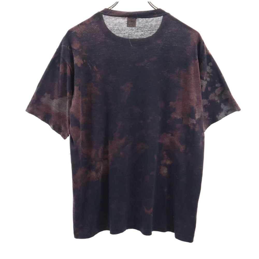 sportswear スポーツウェア 70s 80s USA製 半袖 ブリーチ加工 Tシャツ XL ブラック系 シングルステッチ ヴィンテージ メンズ