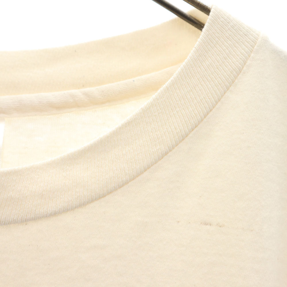 L.A.T SPORTSWEAR 90s USA製 アメリカ国旗柄 半袖 Tシャツ XL ベージュ系 シングルステッチ オールド メンズ