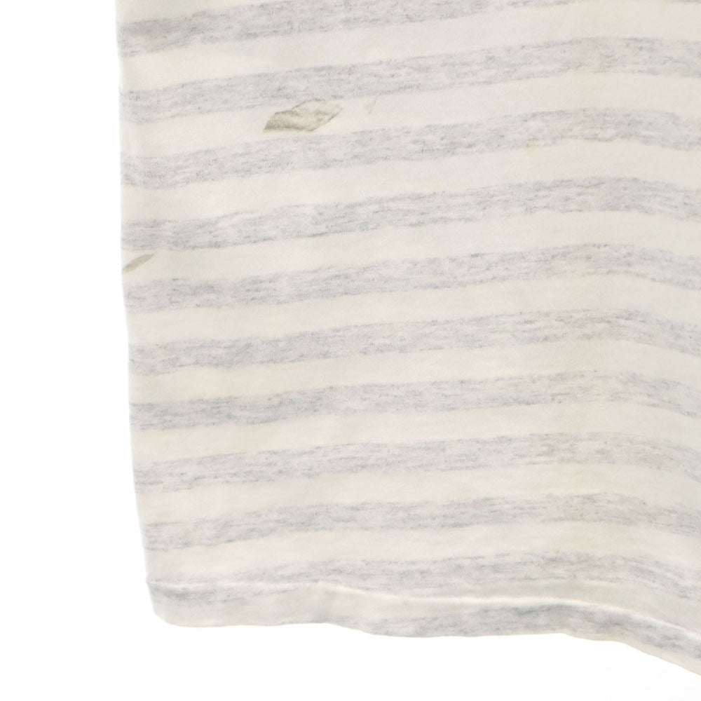 DELTA デルタ 90s USA製 ボーダー 半袖 Tシャツ XL グレー系 シングルステッチ オールド メンズ