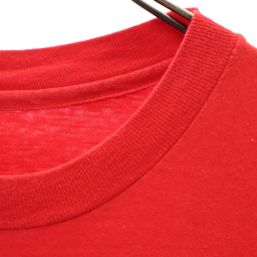 硫黄島 90s プリント 半袖 Tシャツ レッド系 シングルステッチ オールド メンズ