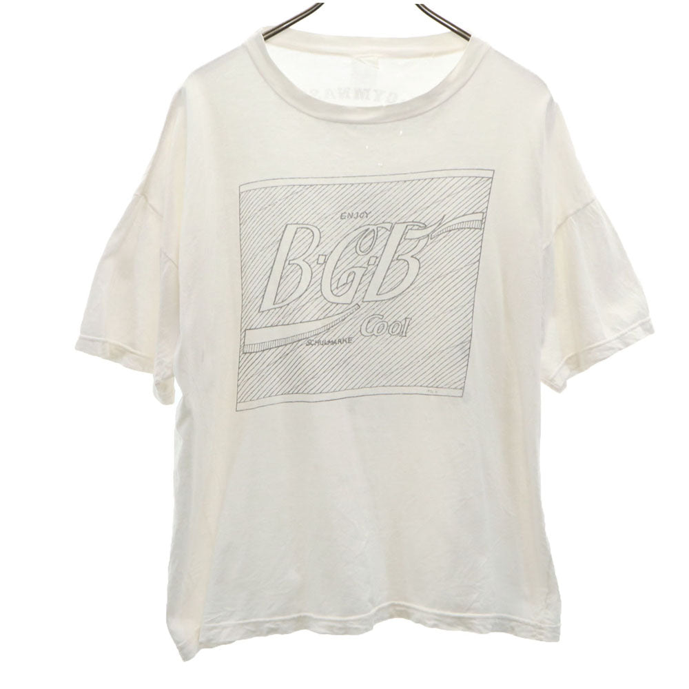 OLD オールド 90s 00s プリント 半袖 Tシャツ ホワイト系 メンズ