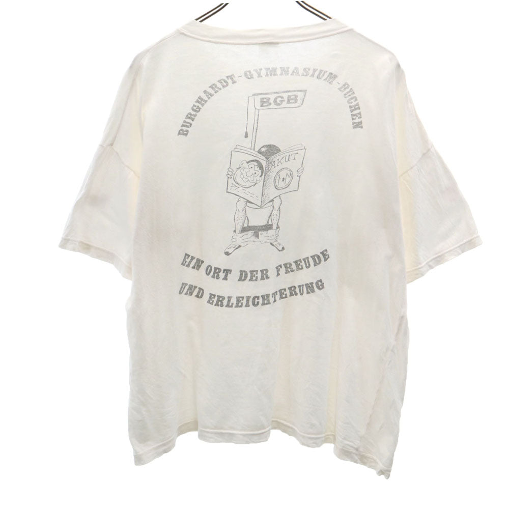 OLD オールド 90s 00s プリント 半袖 Tシャツ ホワイト系 メンズ