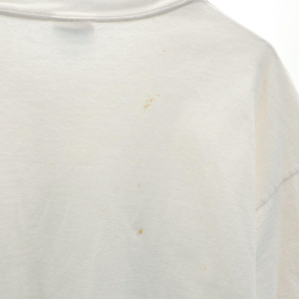 Hanes ヘインズ 90s USA製 プリント 半袖 Tシャツ XL ホワイト系 シングルステッチ オールド メンズ