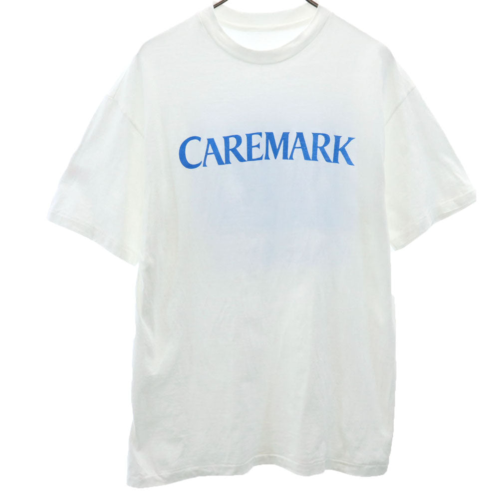 OLD オールド 90s プリント 半袖 Tシャツ ホワイト系 シングルステッチ メンズ