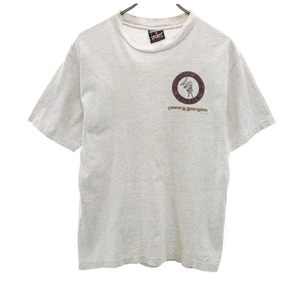 SIGNAL シグナル 90s USA製 プリント 半袖 Tシャツ M グレー系 シングルステッチ オールド メンズ