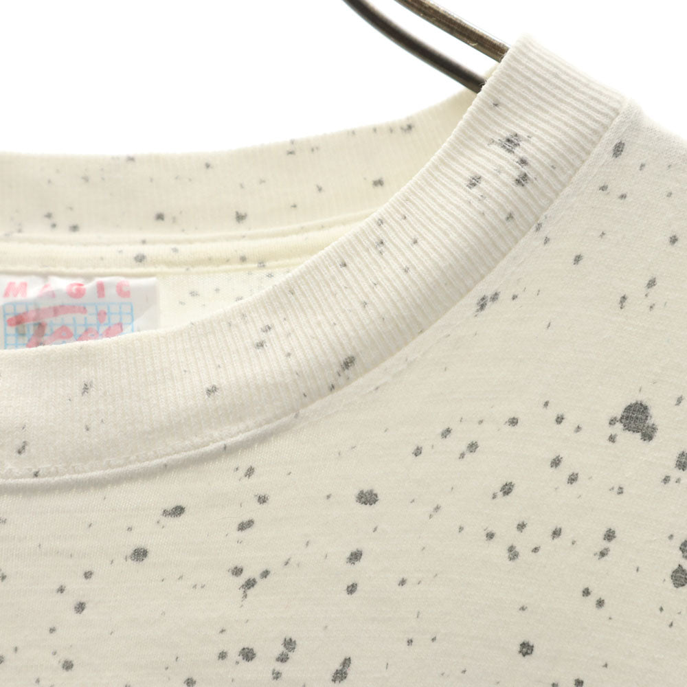 MAGIC Tees 90s 総柄 プリント 半袖 Tシャツ XL ホワイト系 シングルステッチ オールド メンズ