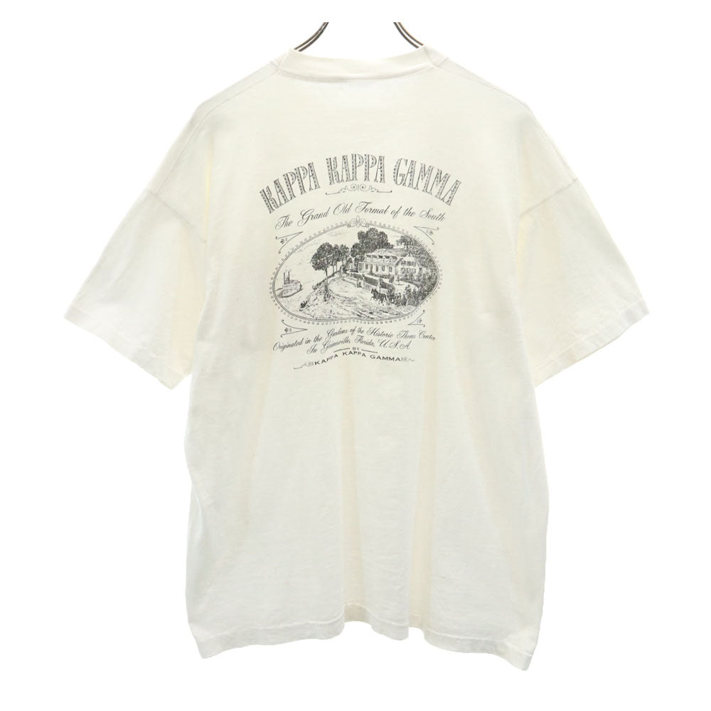 OLD オールド 90s バックプリント 半袖 シングルステッチ Tシャツ ホワイト オールド メンズ