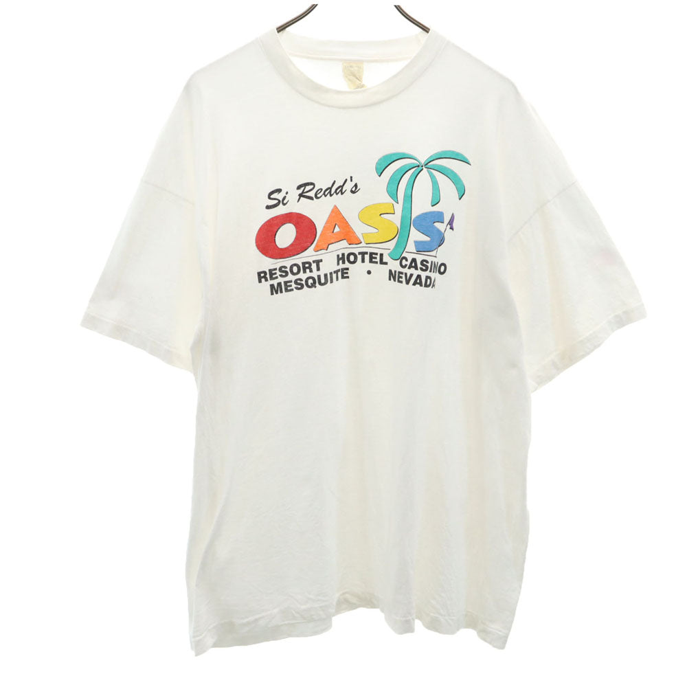 スクリーンスターズ 80s 90s OASIS 半袖 Tシャツ XXL ホワイト SCREEN STARS シングルステッチ オアシス ビッグサイズ ヴィンテージ メンズ