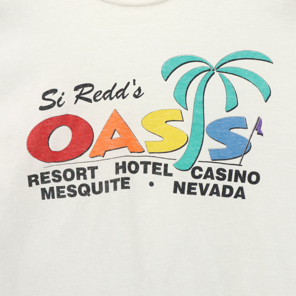 スクリーンスターズ 80s 90s OASIS 半袖 Tシャツ XXL ホワイト SCREEN STARS シングルステッチ オアシス ビッグサイズ ヴィンテージ メンズ