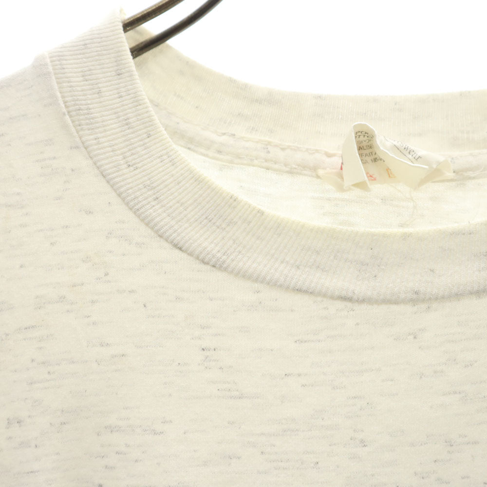 Celebrity sportswear 80s 90s カナダ製 CHEGWIN CHARGERS プリント 半袖 Tシャツ M ライトグレー シングルステッチ カレッジ オールド メンズ