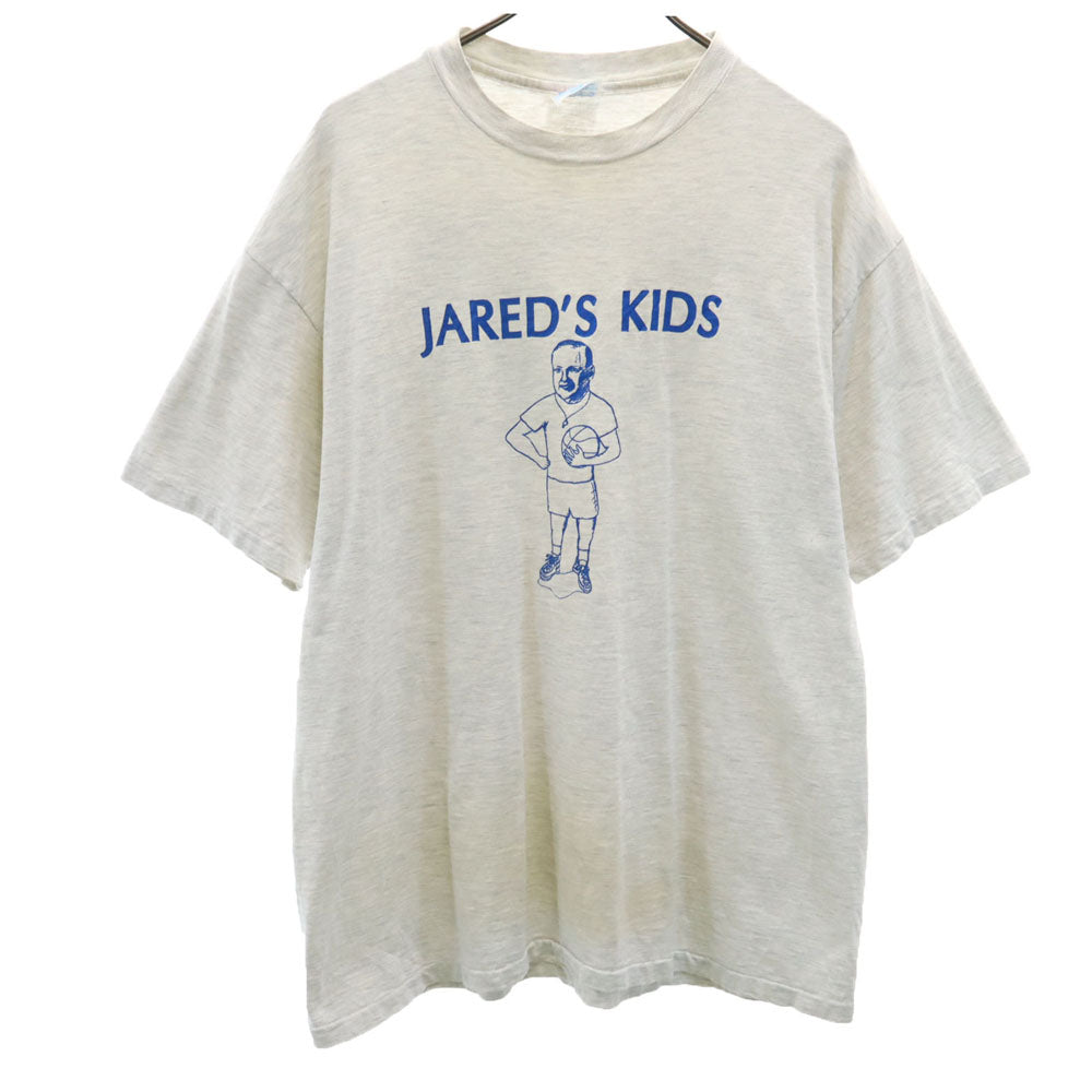 ヘインズ 90s USA製 JARED'S KIDS 半袖 シングルステッチ オールド Tシャツ XL ライトグレー Hanes BEEFY-T シングルステッチ メンズ