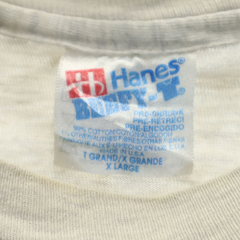 ヘインズ 90s USA製 JARED'S KIDS 半袖 シングルステッチ オールド Tシャツ XL ライトグレー Hanes BEEFY-T シングルステッチ メンズ