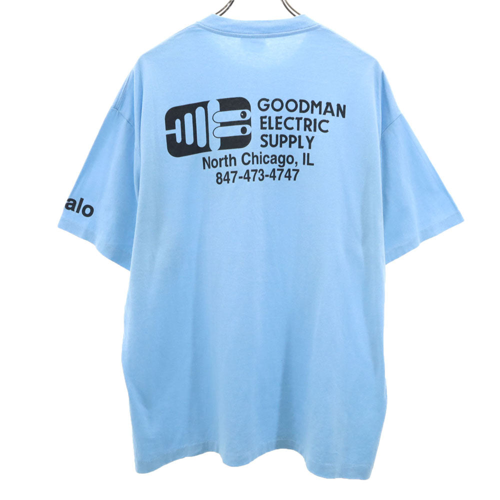 HeF-T ヘフト 90s USA製 半袖 シングルステッチ オールド Tシャツ XXL 水色 ビッグサイズ メンズ