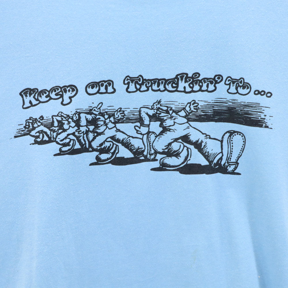 HeF-T ヘフト 90s USA製 半袖 シングルステッチ オールド Tシャツ XXL 水色 ビッグサイズ メンズ