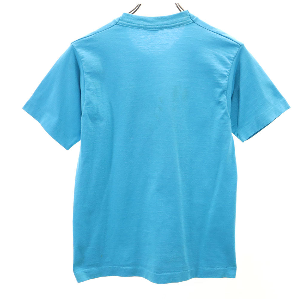 FRUIT OF THE LOOM フルーツオブザルーム 90s USA製 半袖 シングルステッチ オールド Tシャツ 14-16 水色 BEST キッズ