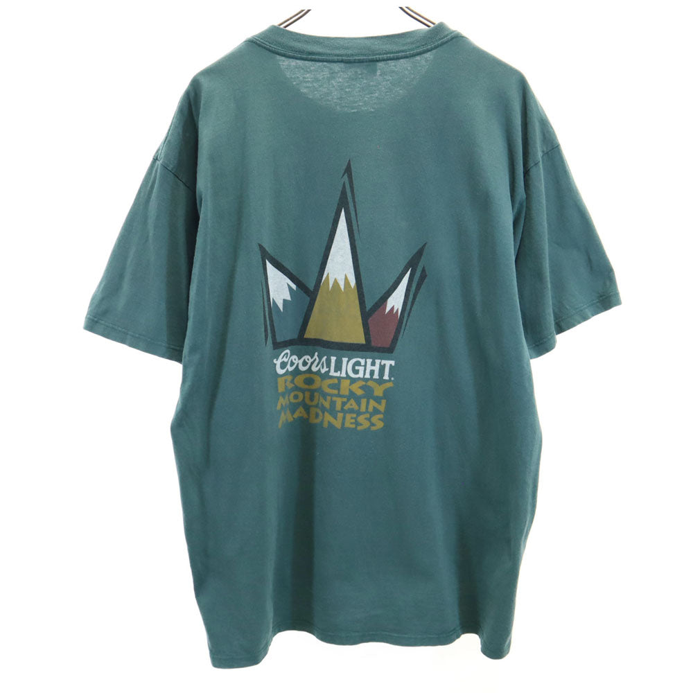 ULTRACLUB 90s 00s USA製 プリント 半袖 Coors オールド Tシャツ XL グリーン系 メンズ