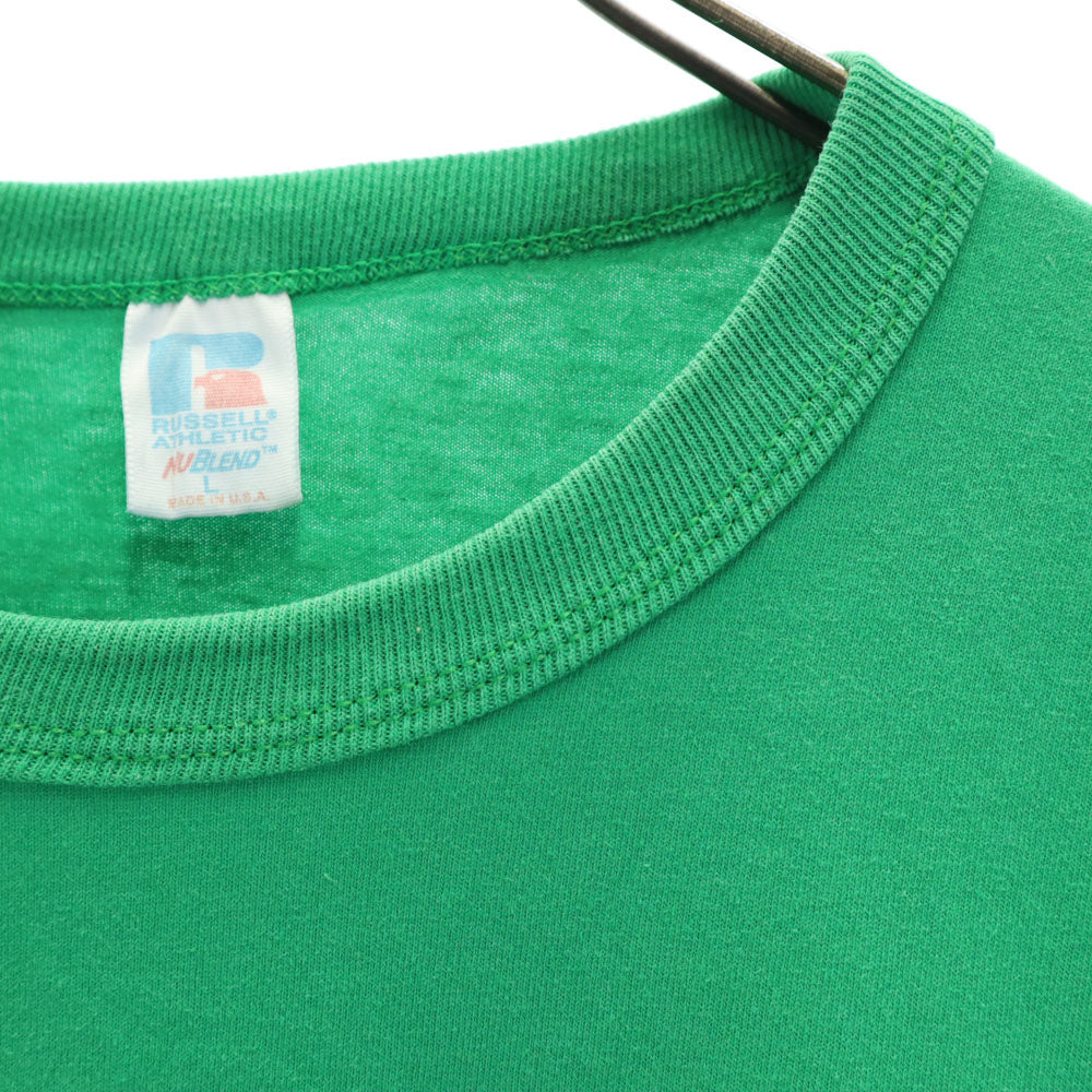 RUSSELL ATHLETIC ラッセルアスレチック 90s USA製 オールド 半袖 シングルステッチ Tシャツ L グリーン メンズ